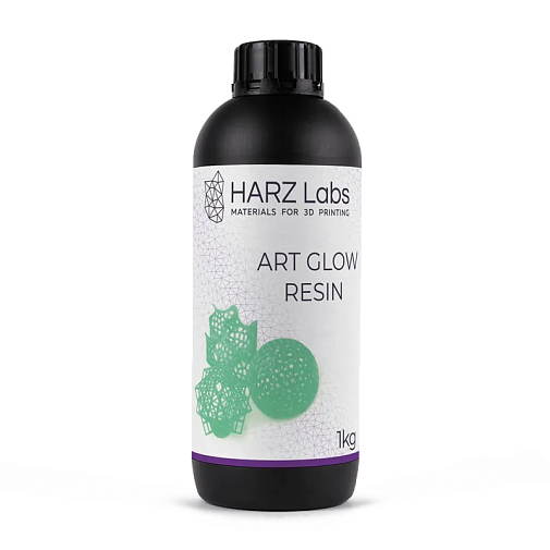 Фотополимер HARZ Labs ART Glow Resin, светящийся зеленый (1 кг)