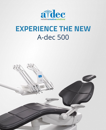 A-DEC 500 New - стоматологическая установка с верхней подачей