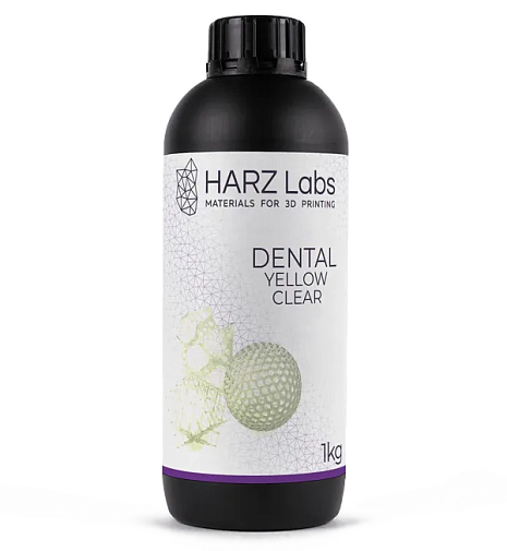 Фотополимер HARZ Labs Dental Yellow Clear прозрачный желтый (1 кг)