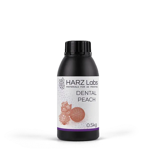 Фотополимер HARZLabs Dental Peach, персиковый (0,5 кг)