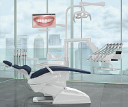 Стоматологическая установка Stern Weber S220 (эл.мотор с ф/о,  шланг турбины с ф/о, цветной дисплей)