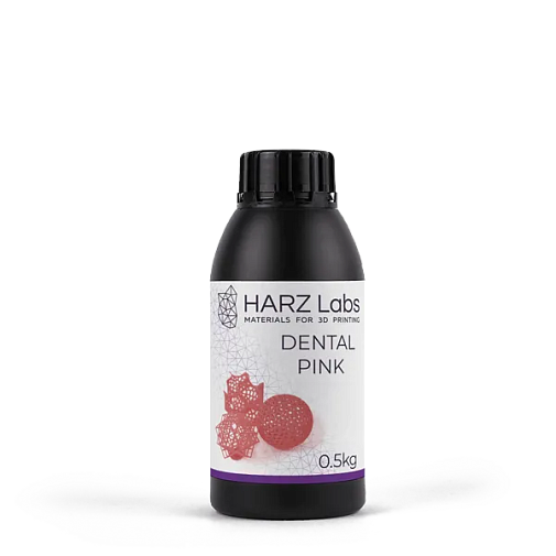 Фотополимер HARZLabs Dental Pink, розовый (0,5 кг)