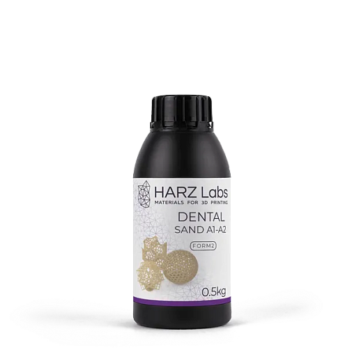 Фотополимер HARZLabs Dental Sand A1-A2 Form2, бежевый (500 мл)